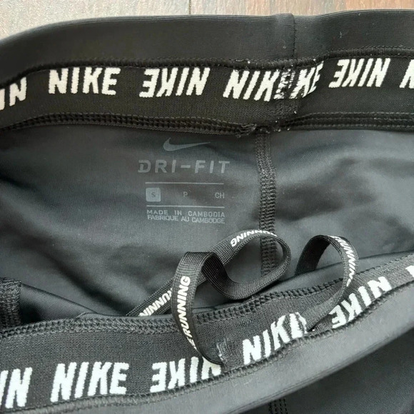 Nike Running Tights Leggings Women Black Size Small Athletic Workout - Picture 7 of 11